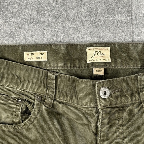 J Crew Mens Slim Fit 484 Corduroy Chino Pants Mens 35x32 - Picture 5 of 8
